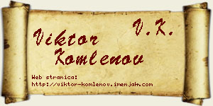 Viktor Komlenov vizit kartica